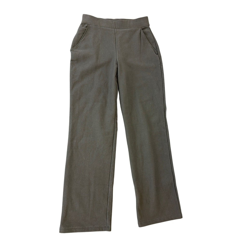 LL Bean Black Perfect Fit Fleece Straight Leg High Rise Pants XS New Soft Warm